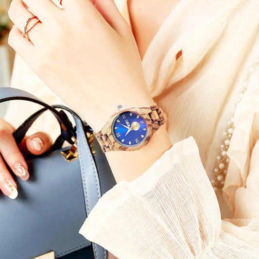 Wooden Luminous Women Watch