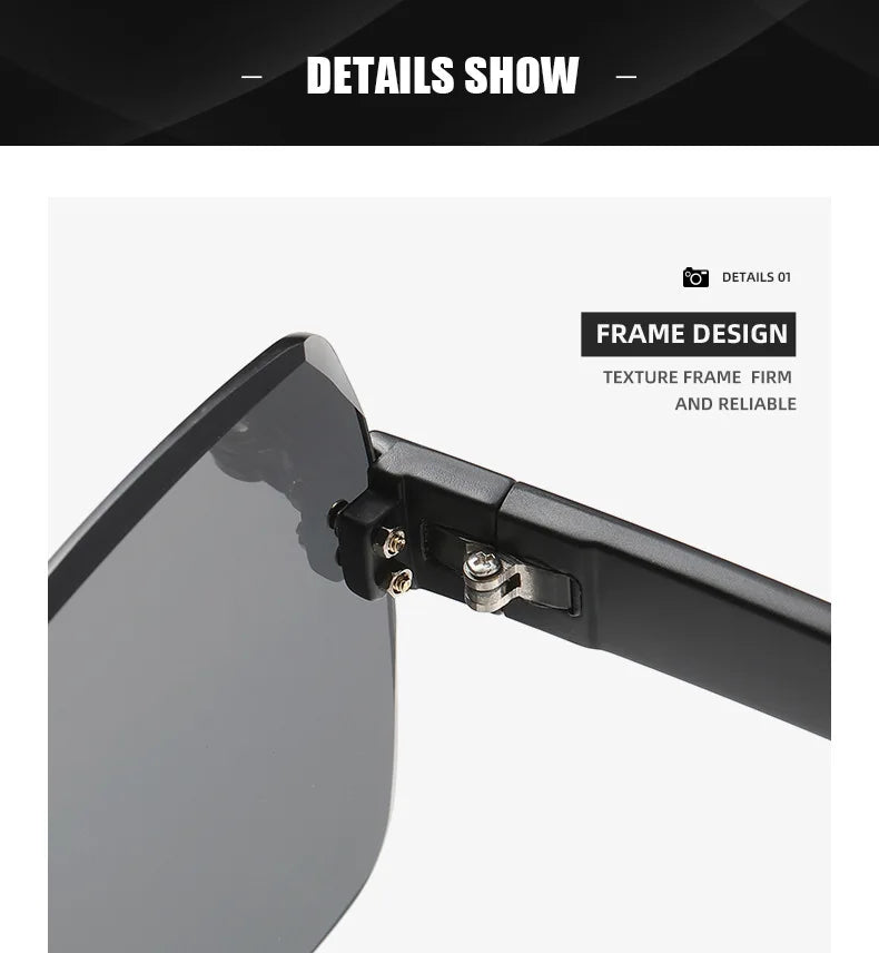 Oversized Rimless Women Sunglasses