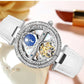 Skeleton Automatic Leather Women Watch
