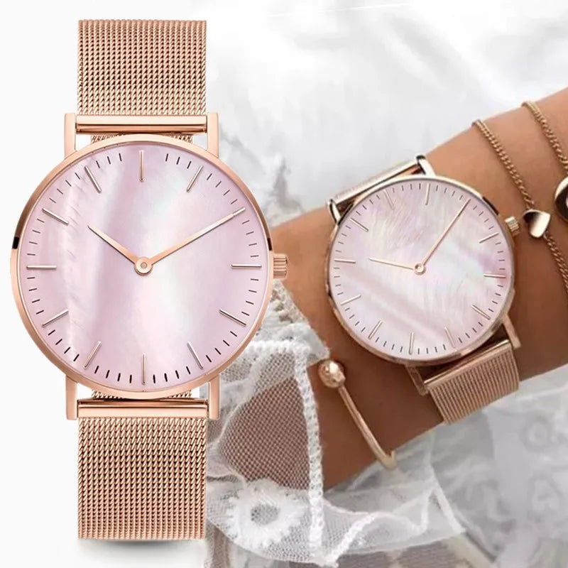 Mesh Strap Quartz Women Watch