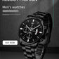 Black Steel Business Men Watch