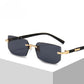 Rimless Designer Cutting Sunglasses