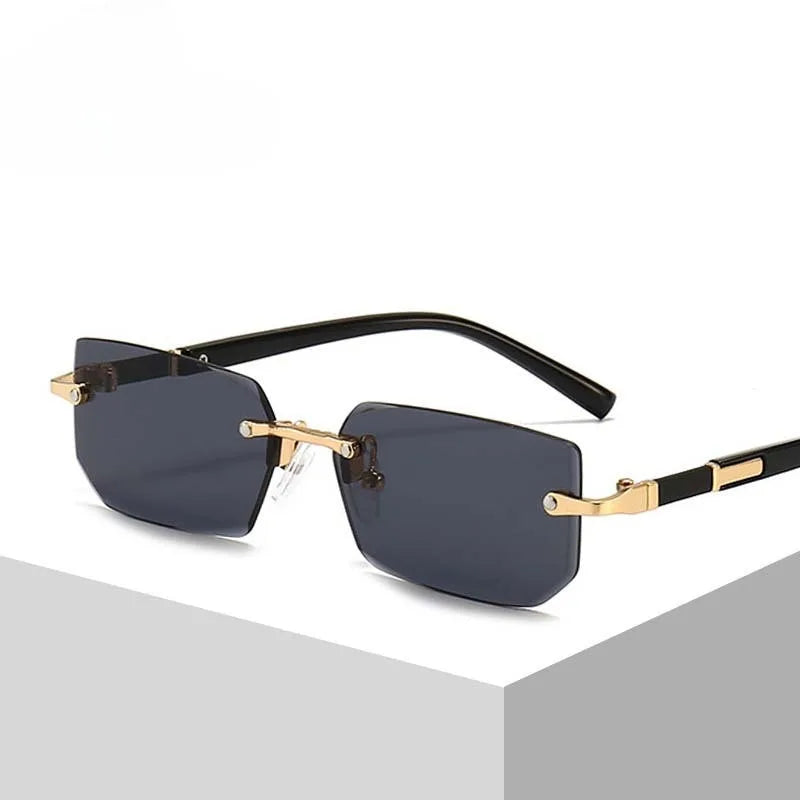 Rimless Designer Cutting Sunglasses
