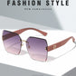 Oversized Rimless Women Sunglasses