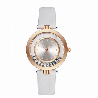 Diamond Leather Analog Women Watch