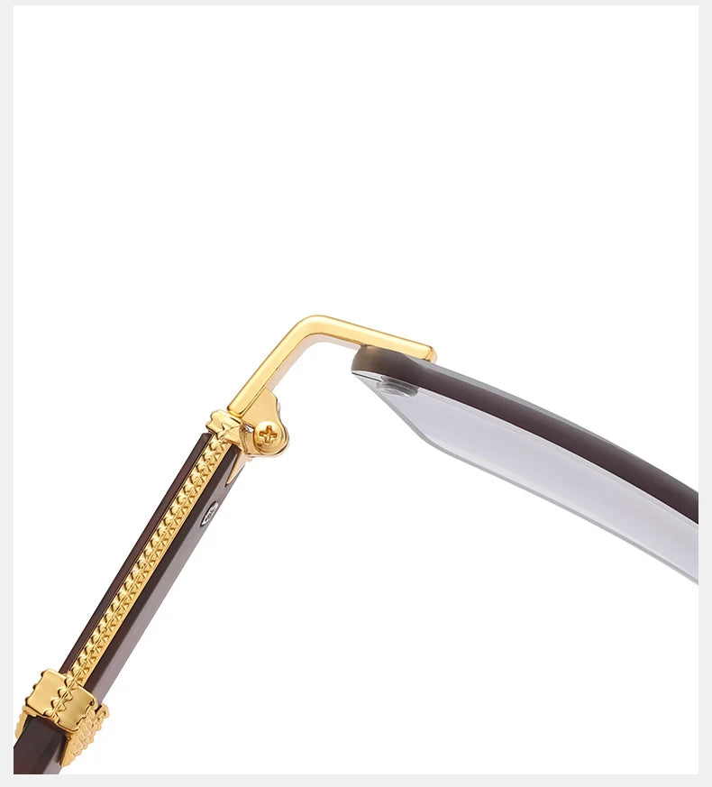 Rimless Gradient Square Sunglasses