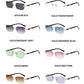 Rimless Rectangle Fashion Sunglasses
