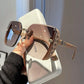 Rimless Vintage Letter Sunglasses