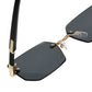Rimless Rectangle Fashion Sunglasses