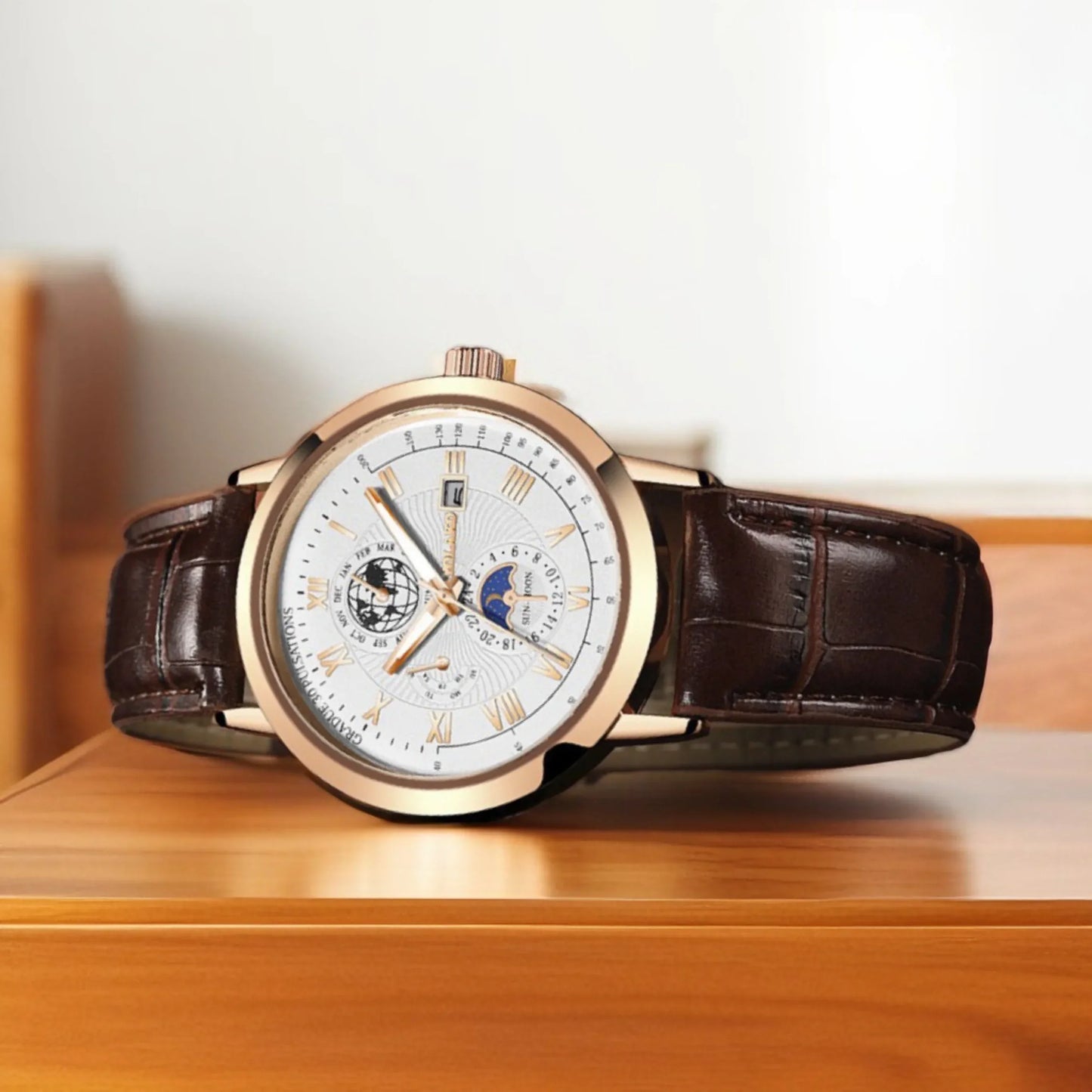 Earth Date Quartz Men Watch