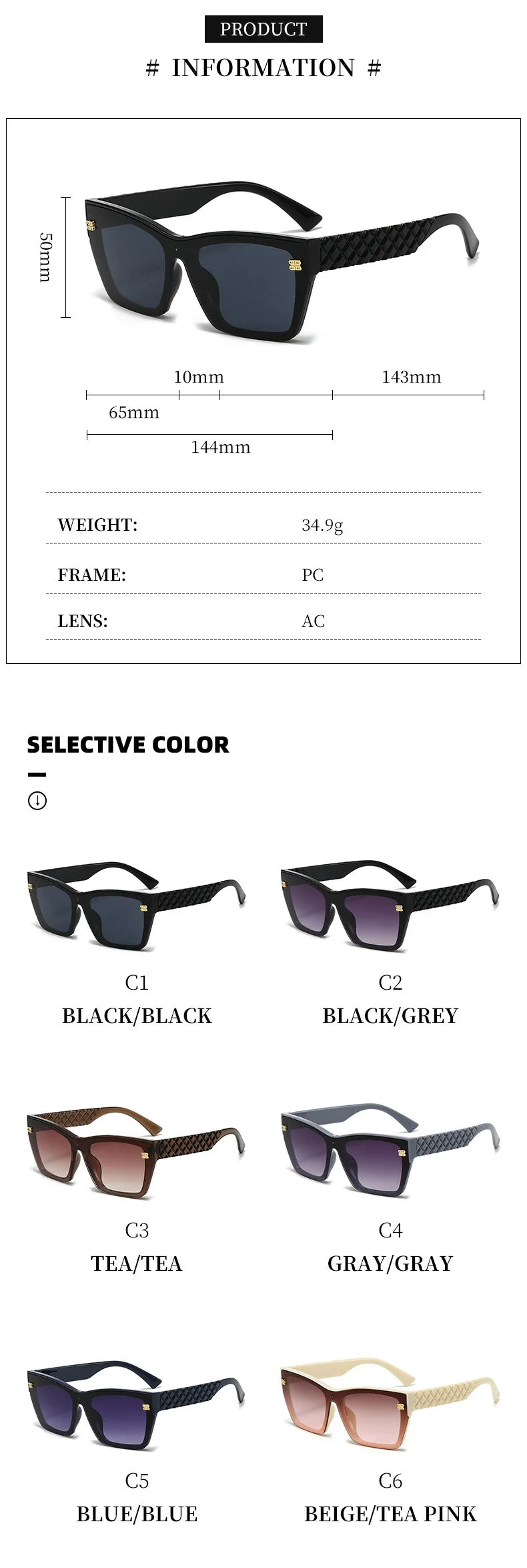 Driving Square Fashion Sunglasses