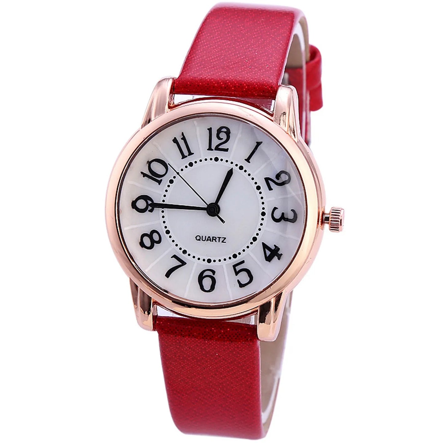Frosted Dial Leather Women Watch