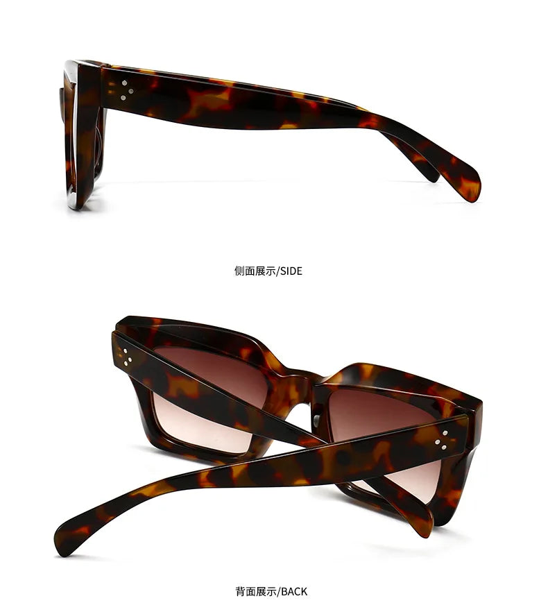Designer Retro Rivet Sunglasses