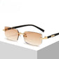 Rimless Designer Cutting Sunglasses