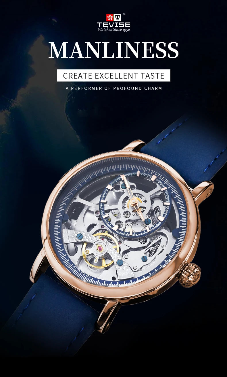 Skeleton Automatic Steel Men Watch