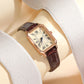 Square Leather Strap Women Watch