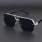 Half Frame Retro Sunglasses