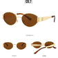Oval Metal Designer Sunglasses