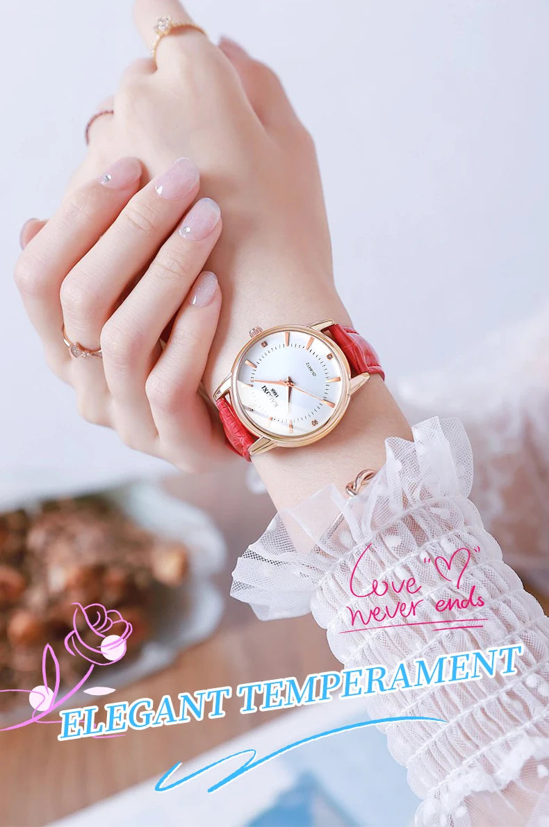 Business Leather Quartz Women Watch