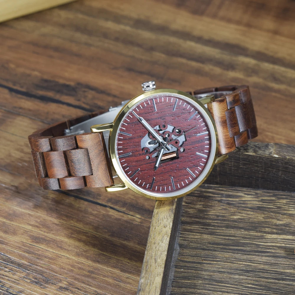 Minimal Wooden Couple Watch Set