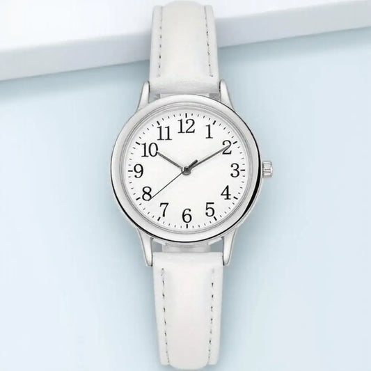 Simple Leather Strap Women Watch