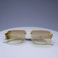 Frameless Classic Square Sunglasses
