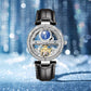 Skeleton Automatic Leather Women Watch