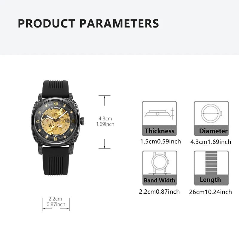 Black Dial Sport Mechanical Watch