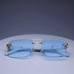 Frameless Classic Square Sunglasses