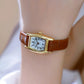 Vintage Rectangle Leather Women Watch