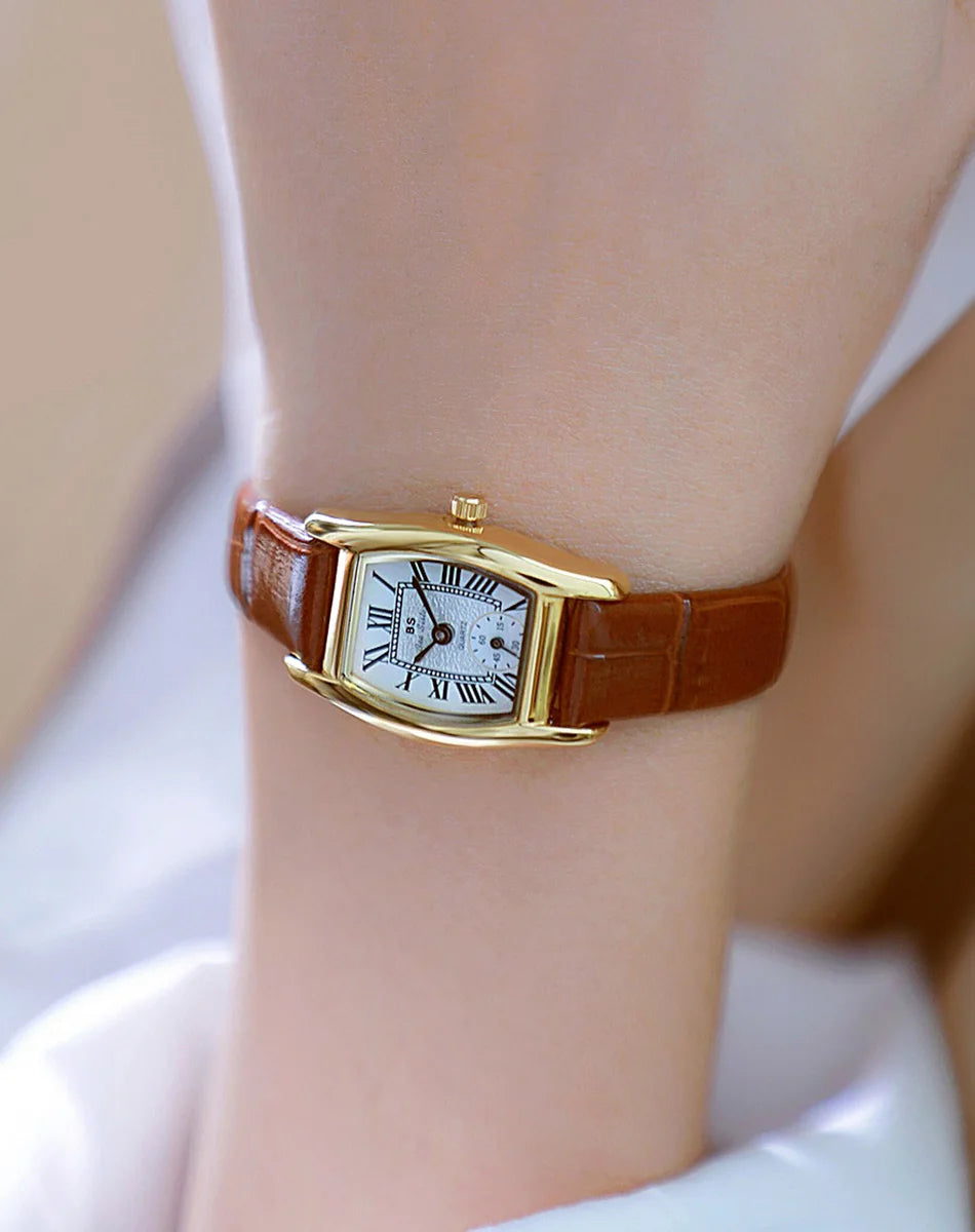 Vintage Rectangle Leather Women Watch