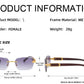 Rimless Gradient Square Sunglasses