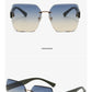 Oversized Rimless Women Sunglasses