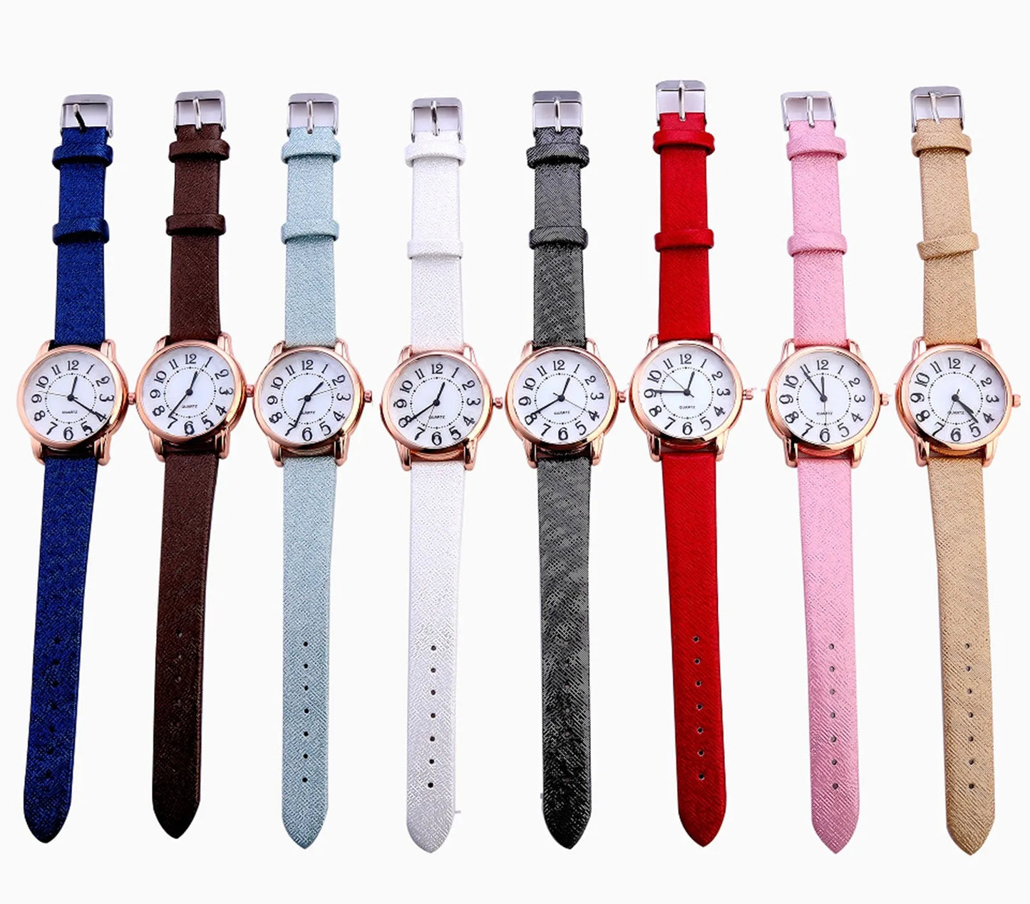 Frosted Dial Leather Women Watch