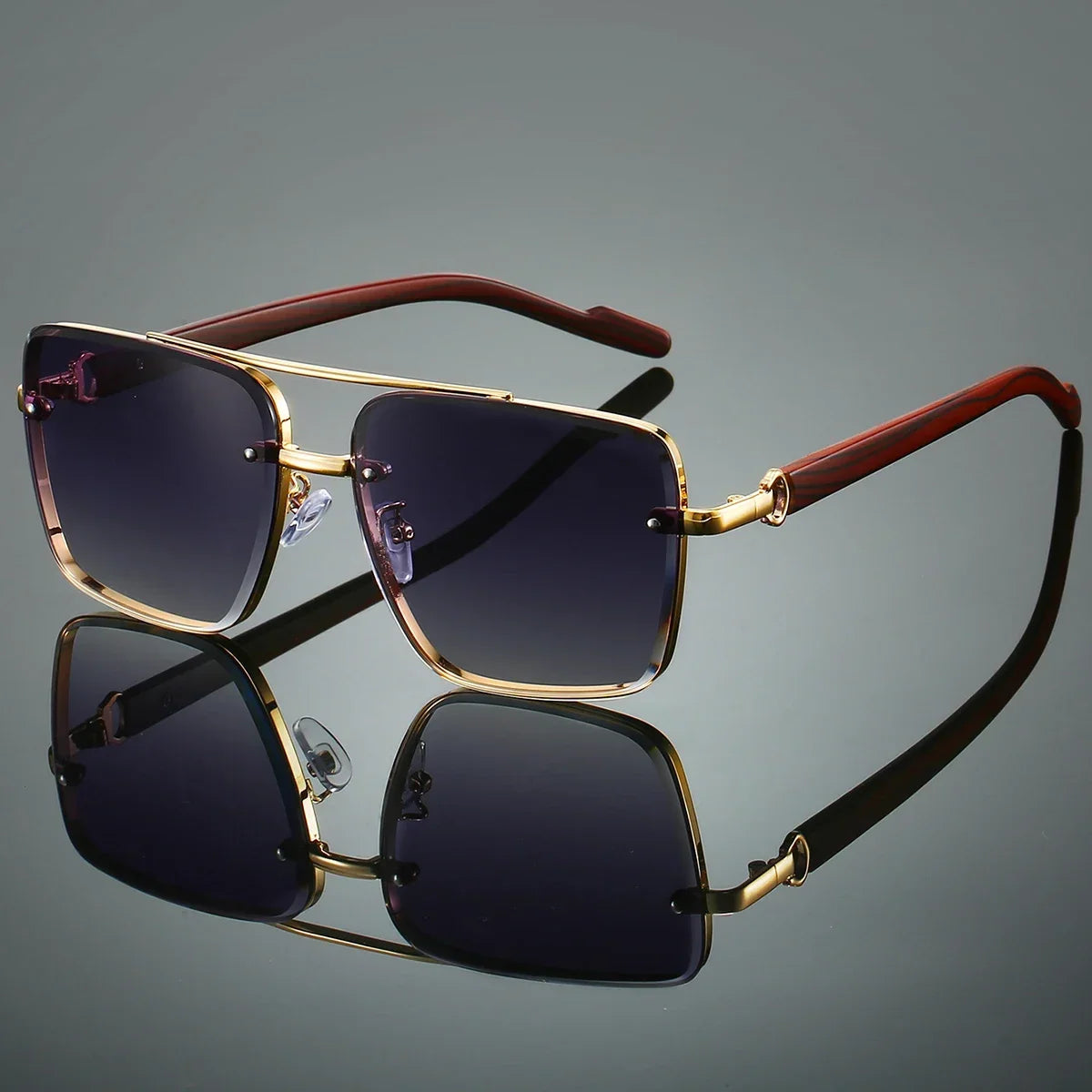 Retro Metal Square Sunglasses