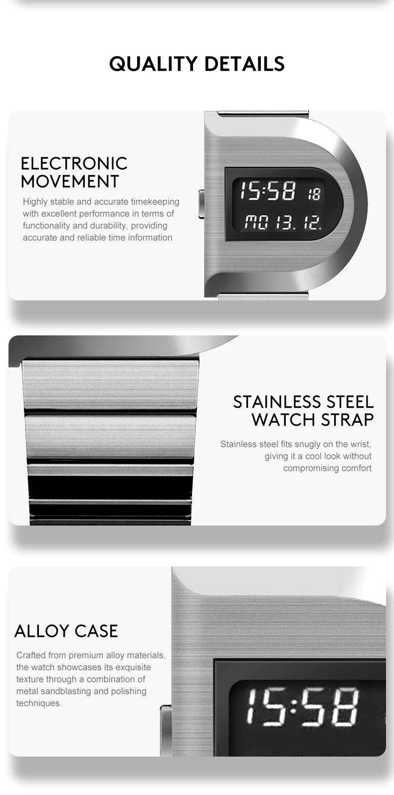 Waterproof LED Digital Sport Watch