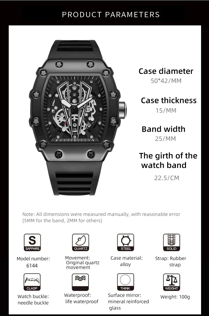 Large Dial Waterproof Men Watch