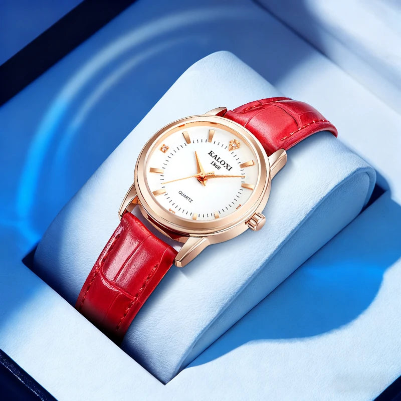 Business Leather Quartz Women Watch
