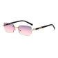 Rimless Rectangle Fashion Sunglasses