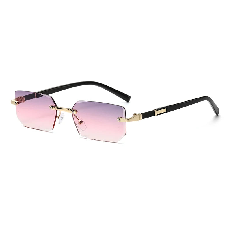 Rimless Rectangle Fashion Sunglasses