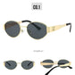 Oval Metal Designer Sunglasses