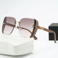 Rimless Vintage Letter Sunglasses