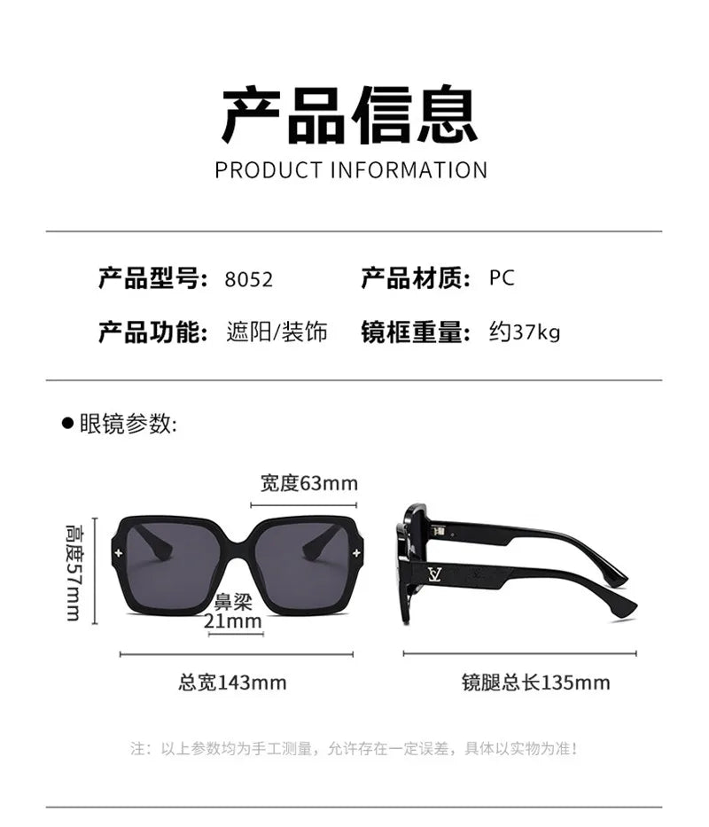 Large Frame Luxury Sunglasses