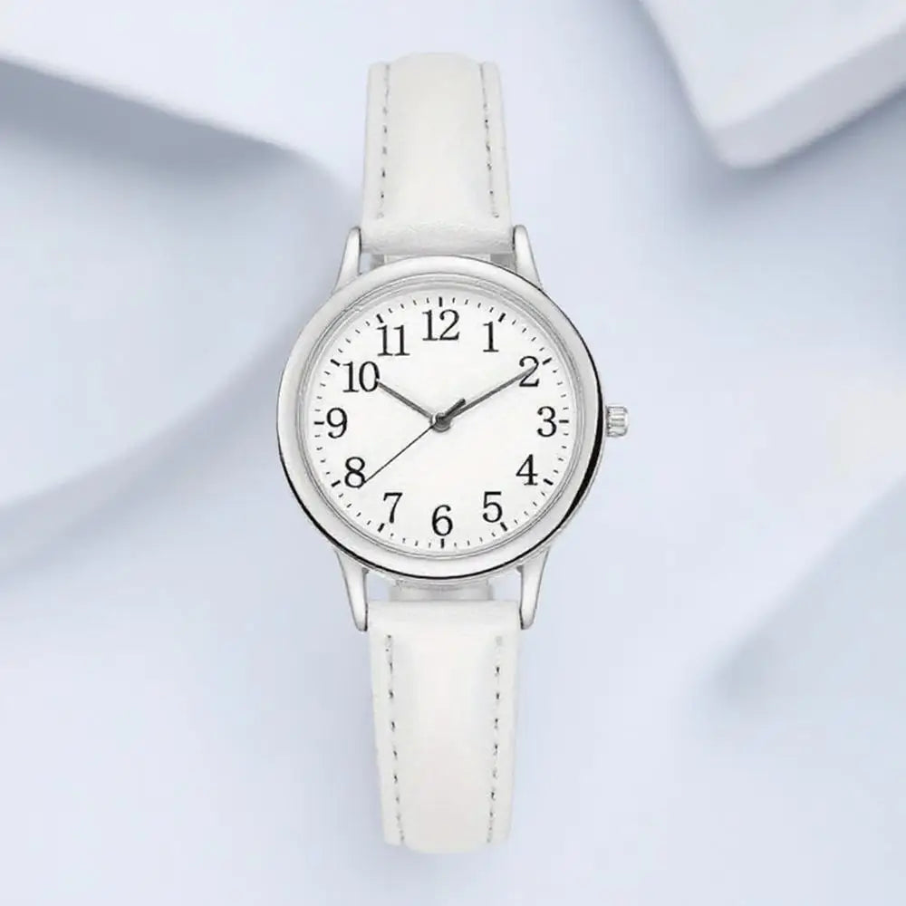 Simple Leather Strap Women Watch