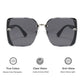 Rimless Vintage Letter Sunglasses