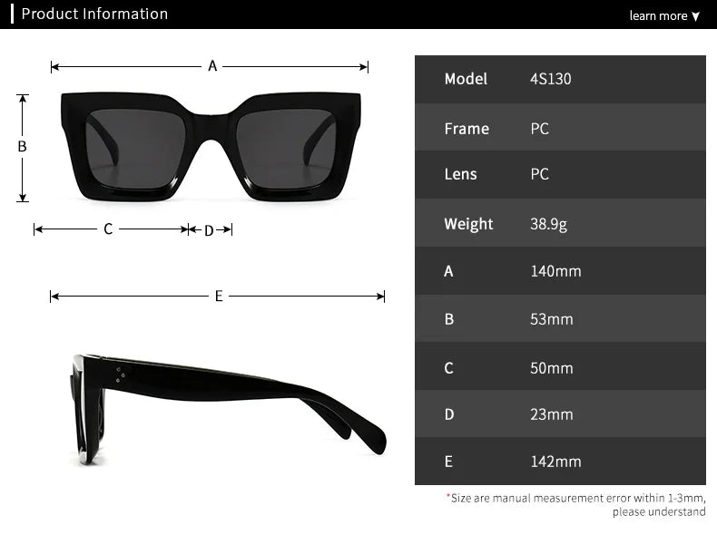 Designer Retro Rivet Sunglasses