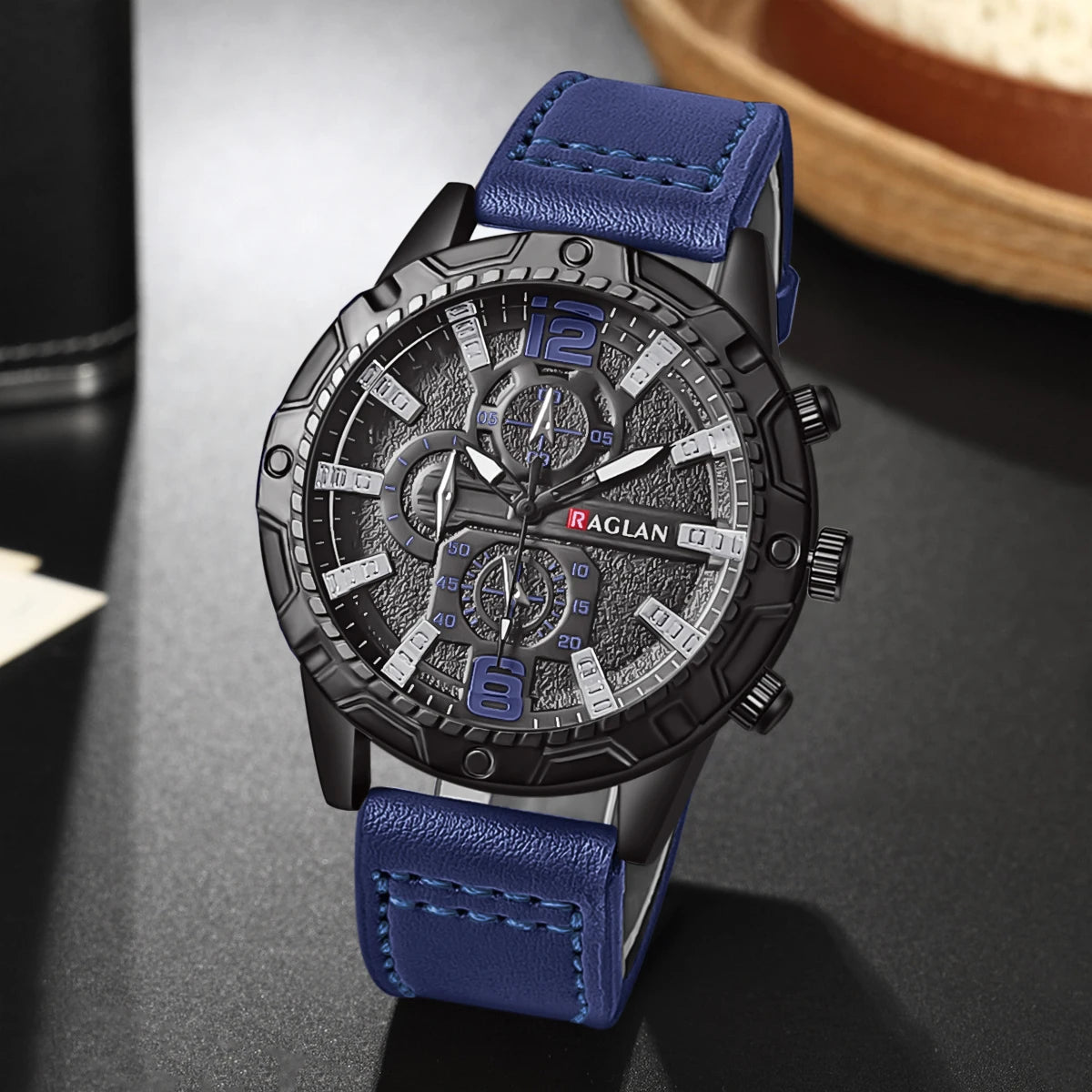 Leather Strap Quartz Men Watch