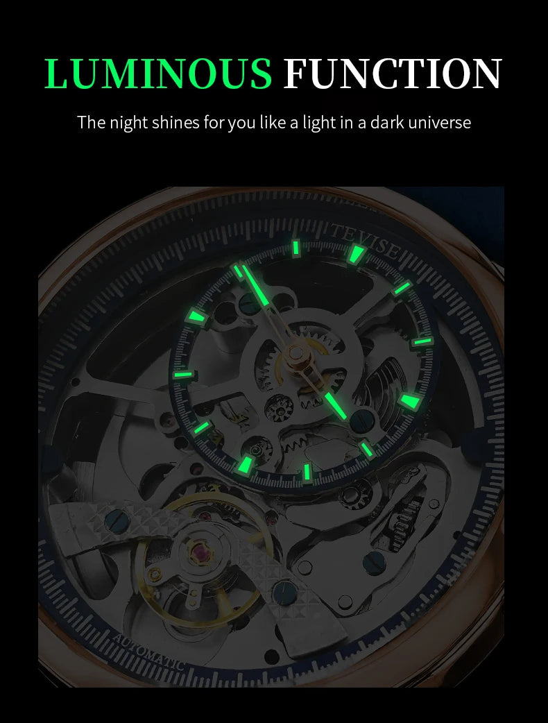 Skeleton Automatic Steel Men Watch