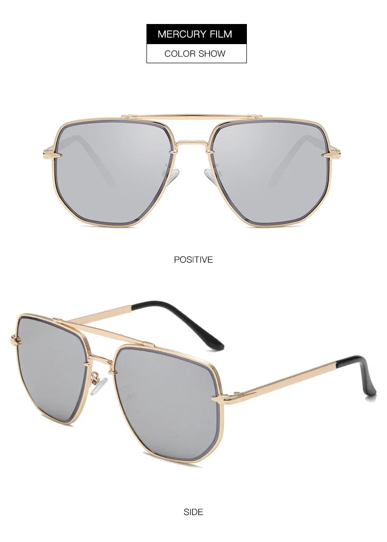 Vintage Metal Design Sunglasses