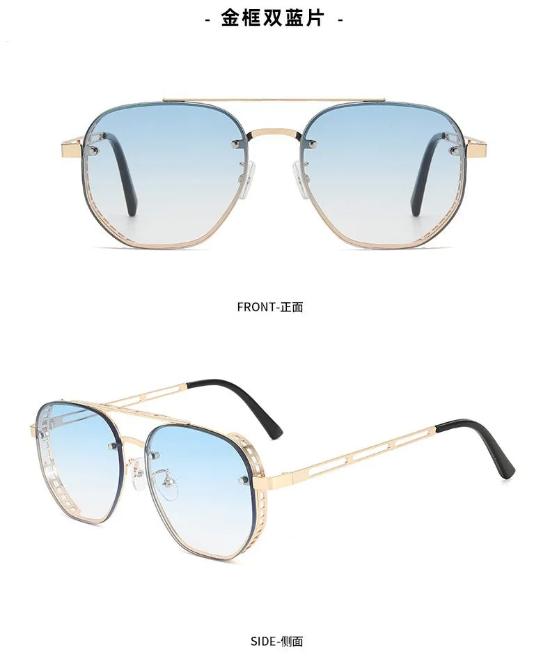 Steampunk Square Metal Sunglasses
